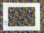 Preview: Patchworkstoff mini bunte Katzen mit A4 Ansicht